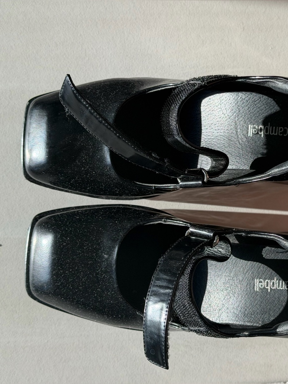 Jeffrey Campbell Black Patent Mary Jane Flats with Strap